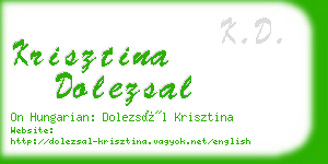 krisztina dolezsal business card